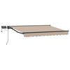 vidaXL Cadre de store manuel avec LEDs Beige et Anthracite 3,5 x 2 m
