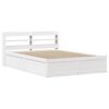 vidaXL Cadre de lit avec t&ecirc;te de lit blanc 150x200 cm bois pin massif