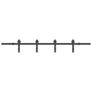 vidaXL Kit de quincaillerie de porte coulissante 200 cm Acier Noir