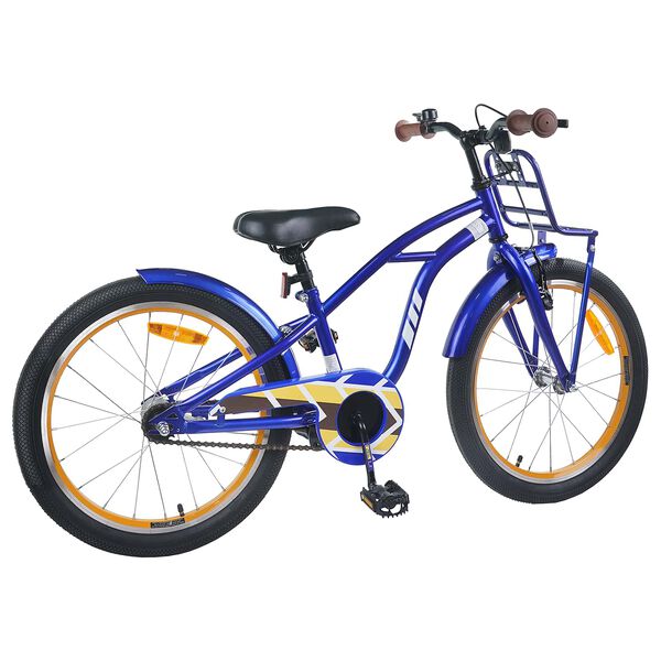 vidaXL V&eacute;lo pour Enfants 18 Pouces pour les 5-7 ans Bleu fonc&eacute;