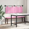 vidaXL T&ecirc;te de lit suspendue Montage mural Rose 130 x 55 x 5 cm tissu