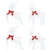 vidaXL Renne de No&euml;l 4 pc 80 LED Blanc froid 43 x 19 x 65 cm