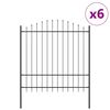 vidaXL Cl&ocirc;ture de jardin WOERDEN 6 pc 170 x 215 cm Gris