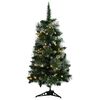 vidaXL Sapin de No&euml;l artificiel pr&eacute;-&eacute;clair&eacute; et supports vert 90 cm PVC