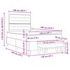 vidaXL Lit &agrave; ressorts avec matelas Gris clair 120 x 190 cm tissu