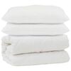 vidaXL Couette avec oreiller 3 pc Blanc Microfibre