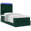 vidaXL Cadre de lit ottoman avec matelas vert fonc&eacute; 90x200 cm velours