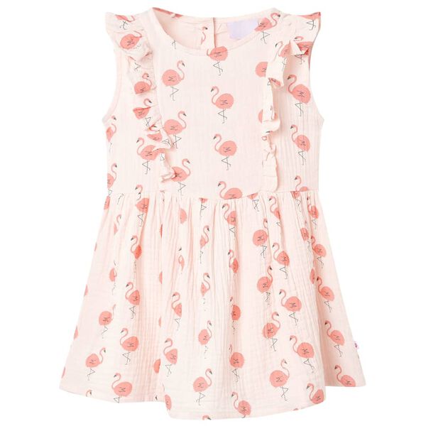 Robe pour enfants à volants rose pâle 116