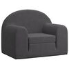 vidaXL Canap&eacute;-lit pour enfants Anthracite Peluche douce