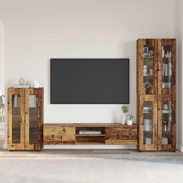 vidaXL Ensemble meuble TV FLORIN Bois ancien Bois d'ing&eacute;nierie