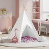 vidaXL Tente tipi Blanc 120 x 120 x 150 cm Tissu, Plastique