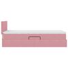 vidaXL Lit de Rangement avec matelas Rose 100 x 200 cm Velours