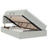 vidaXL Lit de Rangement Gris clair 120 x 190 cm Velours