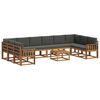 vidaXL Ensemble de canap&eacute;s d'ext&eacute;rieur 11 pcs Naturel et Anthracite