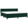 vidaXL Sommier &agrave; lattes de lit et matelas Vert fonc&eacute; 200x200cm Velours