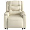 vidaXL Fauteuil inclinable de massage Cr&egrave;me Similicuir