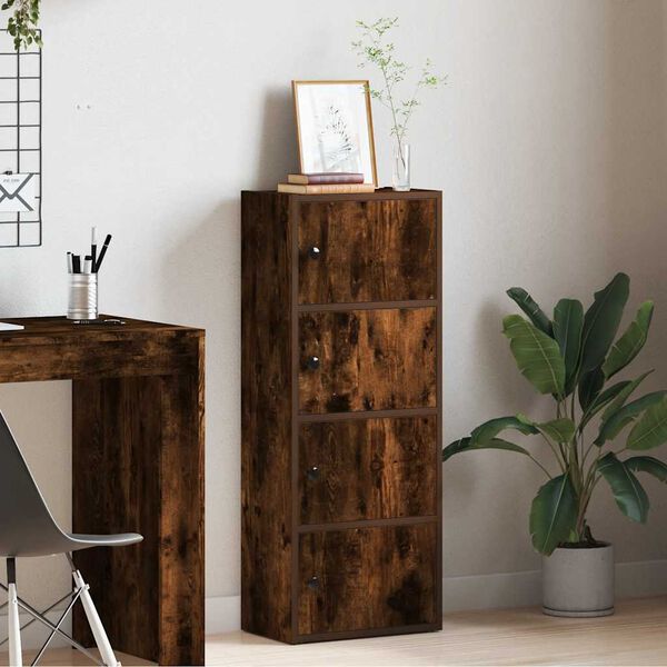 vidaXL Bibliothèque chêne fumé 40x24x102 cm bois d'ingénierie