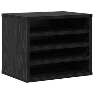 vidaXL Organiseur de bureau Ch&ecirc;ne noir 36 x 26 x 29,5 cm