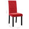 vidaXL Chaises &agrave; manger lot de 2 rouge bordeaux velours
