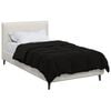 vidaXL Duvet d'&eacute;t&eacute; simple Matelass&eacute; Noir 135 x 200 cm Microfibre
