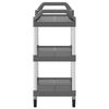 vidaXL Chariot &agrave; 3 niveaux gris 81x41x92 cm aluminium