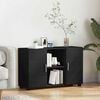 vidaXL Buffet FLORIN Noir 88,5 x 30,5 x 55,5 cm Bois d'ing&eacute;nierie
