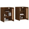 vidaXL Armoires murales 2 pcs ch&ecirc;ne marron bois d'ing&eacute;nierie