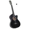 vidaXL Guitare d&eacute;coup&eacute;e classique occidentale avec 6 cordes Noir 38"