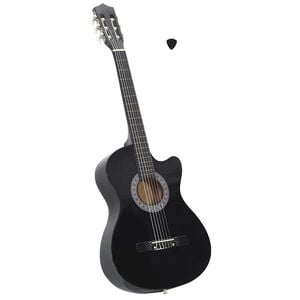 vidaXL Guitare d&eacute;coup&eacute;e classique occidentale avec 6 cordes Noir 38"