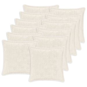 vidaXL Housse de coussin 12 pc HOUTEN Blanc 40 x 40 cm