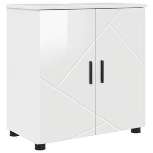 vidaXL Cabinet de salle de bain Blanc brillant 61 x 35 x 64 cm