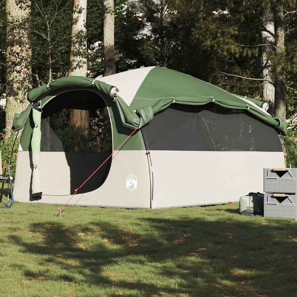 vidaXL Tente familiale tunnel 6 personnes vert imperméable
