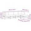 vidaXL Salon de jardin 5 pcs avec coussins cire marron bois pin massif