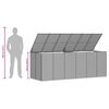 vidaXL Boîte à coussins de jardin Résine tressée 291x100,5x104 cm Gris