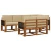 vidaXL Ensemble de canap&eacute;s d'ext&eacute;rieur 7 pc 7 place Naturel et Beige