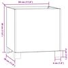 vidaXL Jardinière avec pieds Rouillé 30x30x30 cm Acier corten