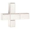 vidaXL Meubles TV 5 pcs Blanc Bois massif de pin