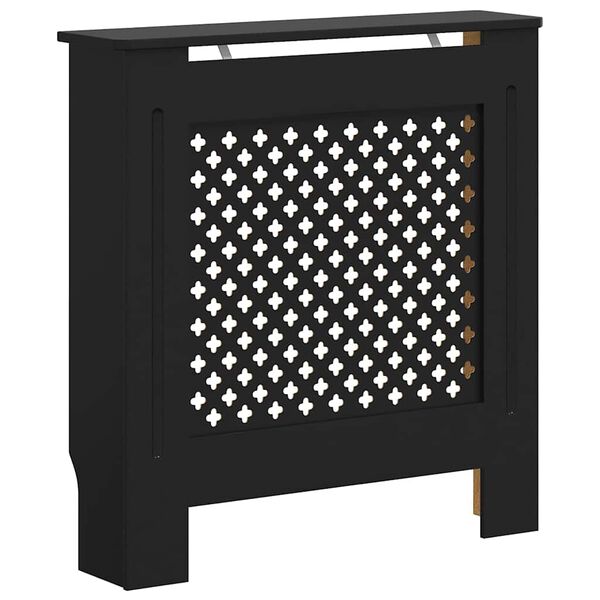 vidaXL Cache-radiateur MDF Noir 78 cm