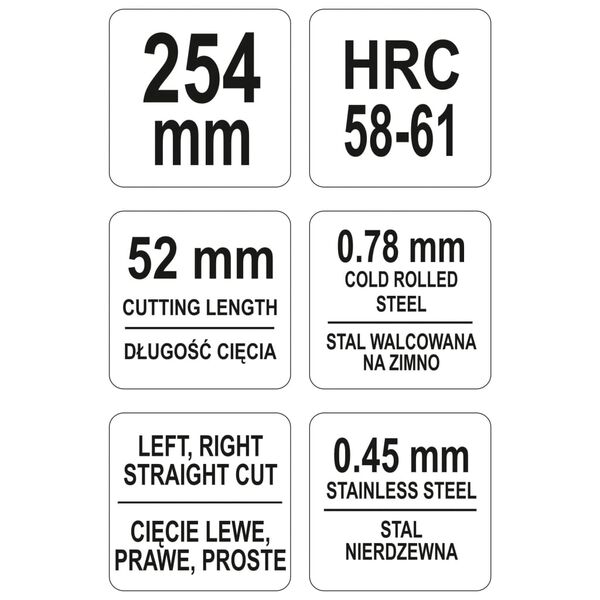 YATO Cisaille anglaise 254 mm Rouge