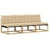 vidaXL Sofa de milieu ext&eacute;rieur Bois d'acacia massif et Textil&egrave;ne