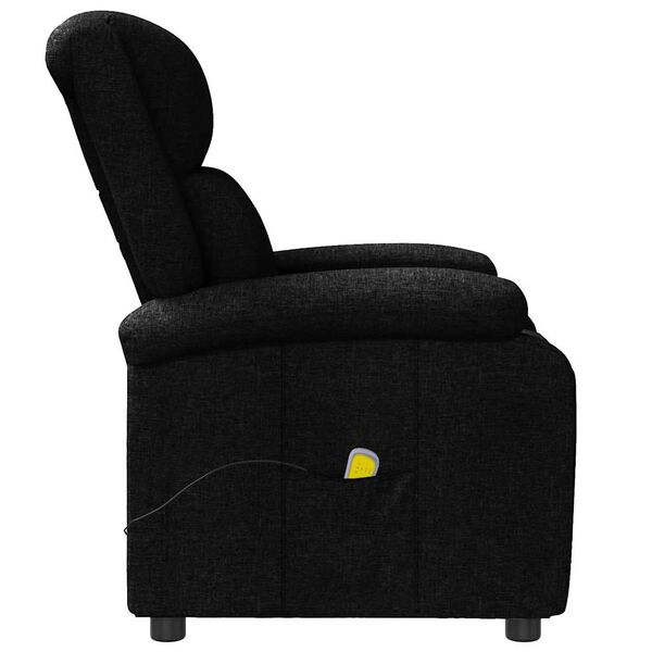 vidaXL Fauteuil de massage Noir Tissu