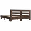 vidaXL Cadre de lit sans matelas ch&ecirc;ne marron 200x200 cm