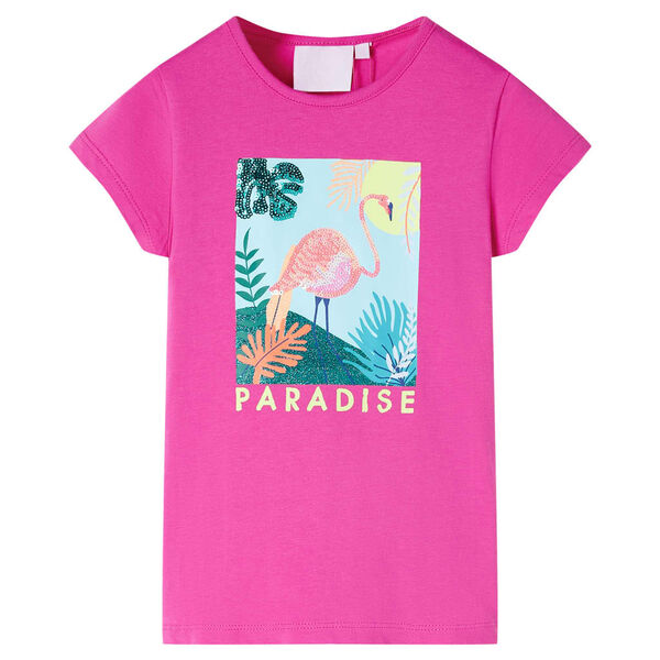 T-shirt pour enfants rose fonc&eacute; 116
