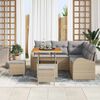 vidaXL Ensemble de canap&eacute; de jardin 8 pcs Beige et Gris clair