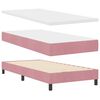 vidaXL Lit &agrave; ressorts avec matelas Rose 200 x 90 cm Velours
