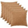 vidaXL Housse de coussin 6 pc HEERLEN Beige 60 x 60 cm Boucl&eacute;