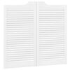 vidaXL Portes battantes Blanc 90 x 40 cm Bois de pin massif
