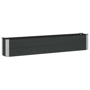 vidaXL Jardini&egrave;re sur&eacute;lev&eacute;e Noir 200 x 30 x 36 cm