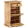 vidaXL Armoire &agrave; chaussures 4 niveaux avec tiroir Bois manguier brut