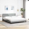 vidaXL Cadre de lit sans matelas Hanko gris clair 180x200 cm tissu